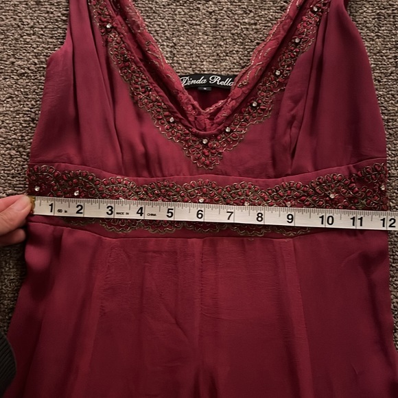 Silk Dress ( maroon color ) - Picture 6 of 6